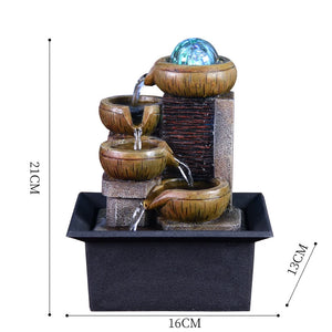 Fontaine d’eau de bureau décorative – Kit cascade de table en résine pour relaxation et ambiance zen