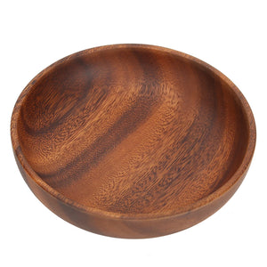 Bol à collation en bois naturel – Plat de service pour fruits, salades et soupes