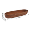 Bol à salade en bois grande capacité forme bateau – Plateau de service ovale multifonction