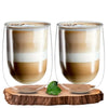 Verres double paroi en verre transparent – Tasses latte macchiato, lot de 2 ou 4 pièces