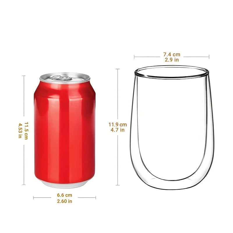 Verres double paroi en verre transparent – Tasses latte macchiato, lot de 2 ou 4 pièces